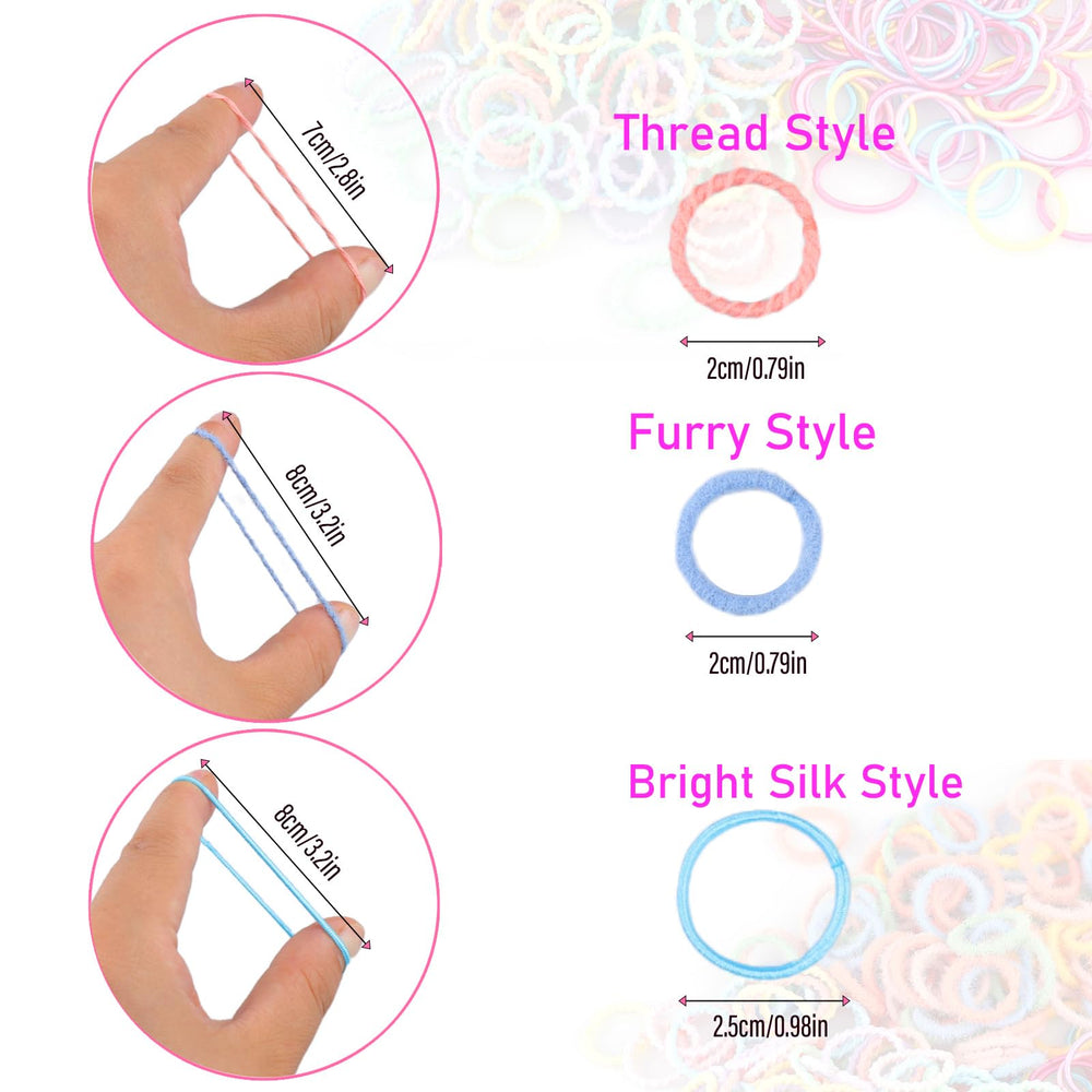 BlueZOO no-metal elastics minimize snag and hair pull.