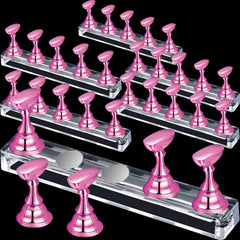Blulu 6-sets magnetic nail tip display holder for organized practice and quick nail art demos.