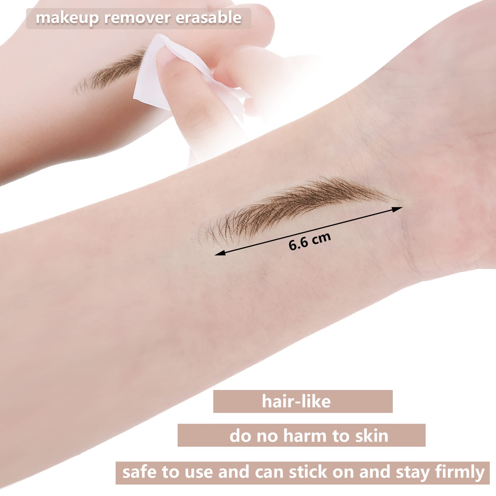 Blulu brown eyebrow stickers for natural-looking grooming without daily drawing