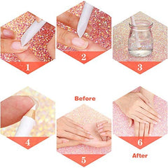 Blulu French nail pencils on nails demonstrate easy application for professional-looking tips.