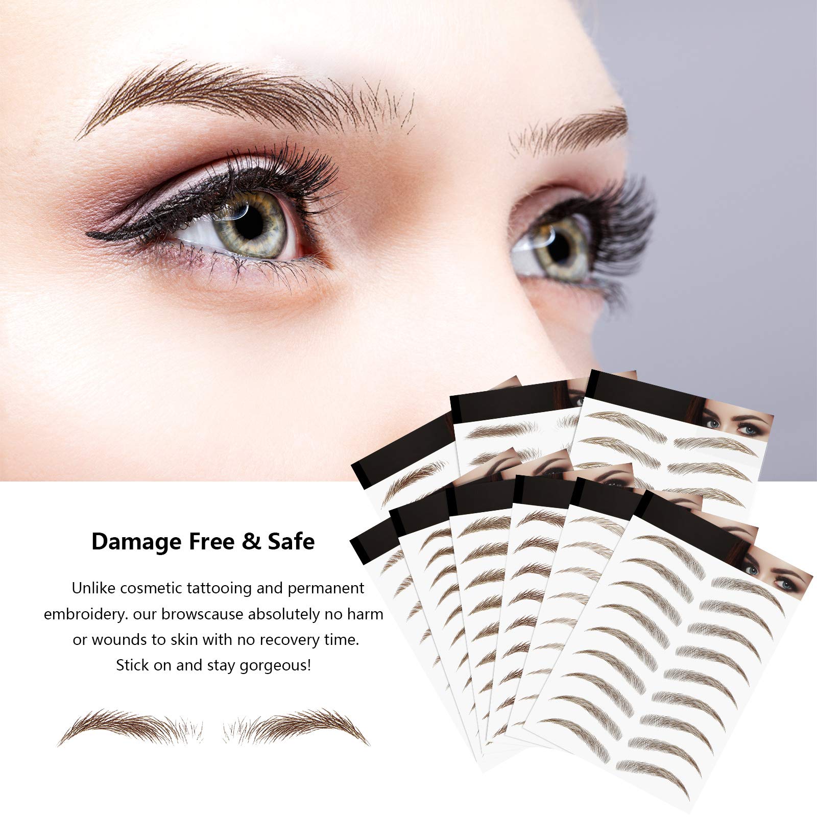 Blulu grooming decal brow stickers simplify quick transformations for daily outfits