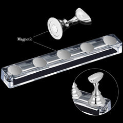 Blulu magnetic nail tip holder with crystal base for precise placement.