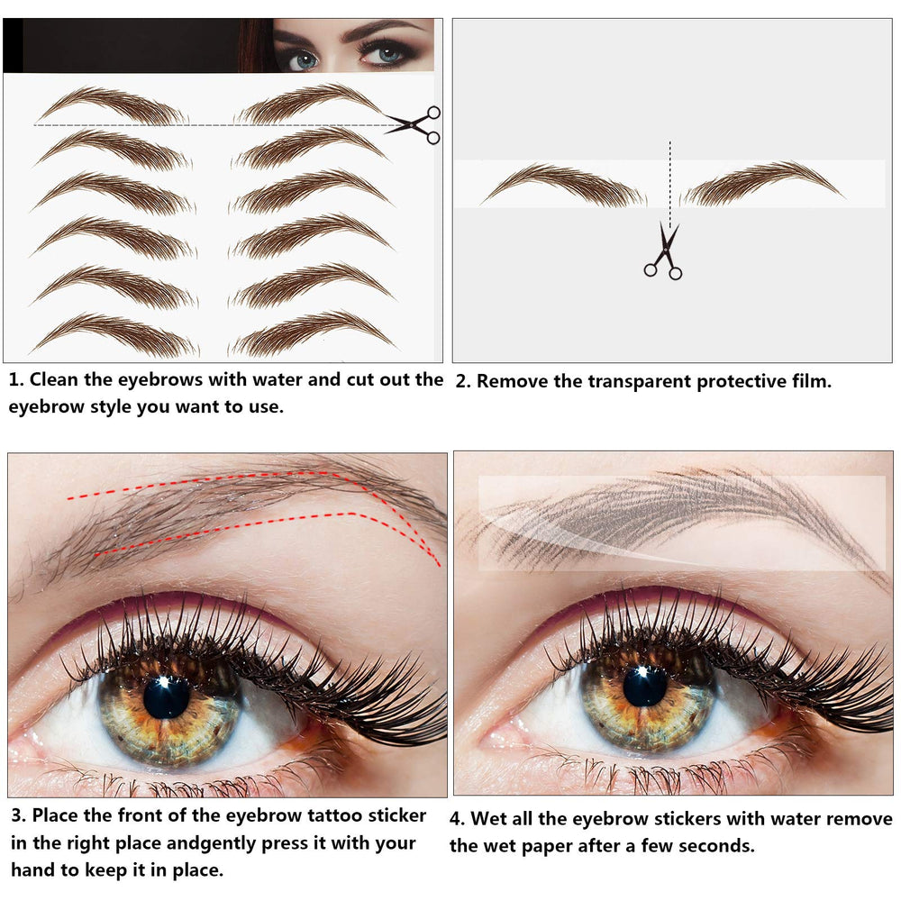 Blulu waterproof eyebrow tattoo stickers provide long-lasting wear and durability