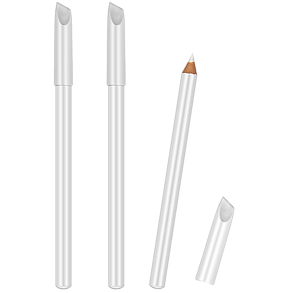 Blulu white nail pencil 2-in-1 cuticle-pusher closeup showing precise tip for clean, pearly edges.
