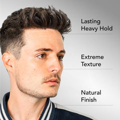 BluMaan Heavy Hold Clay textured hair model shows natural matte finish look