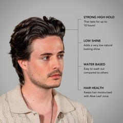 BluMaan Hydrating Pomade tube-dispense demonstrates easy application and portable styling.