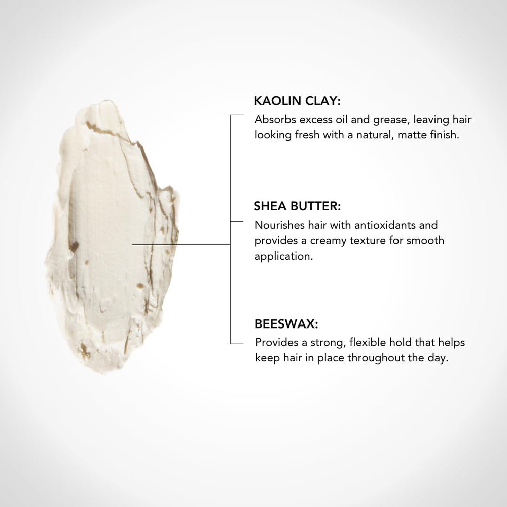 BluMaan Matte Cream Clay shaping a pompadour with strong yet weightless hold.