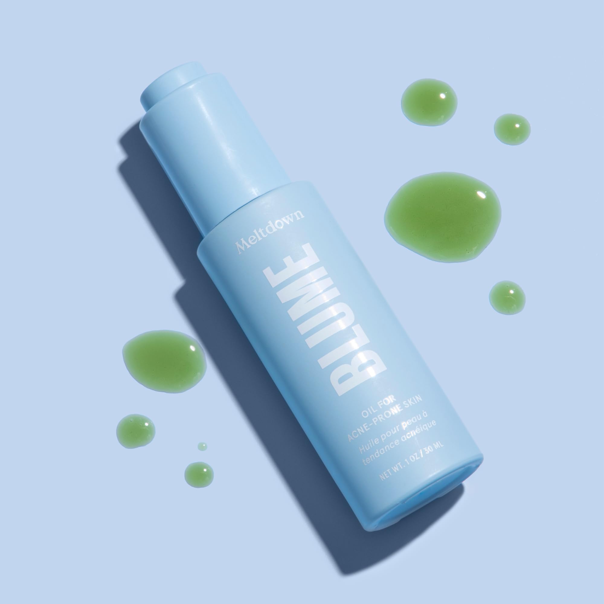 Blume Meltdown texture closeup reveals light, fast-absorbing serum.