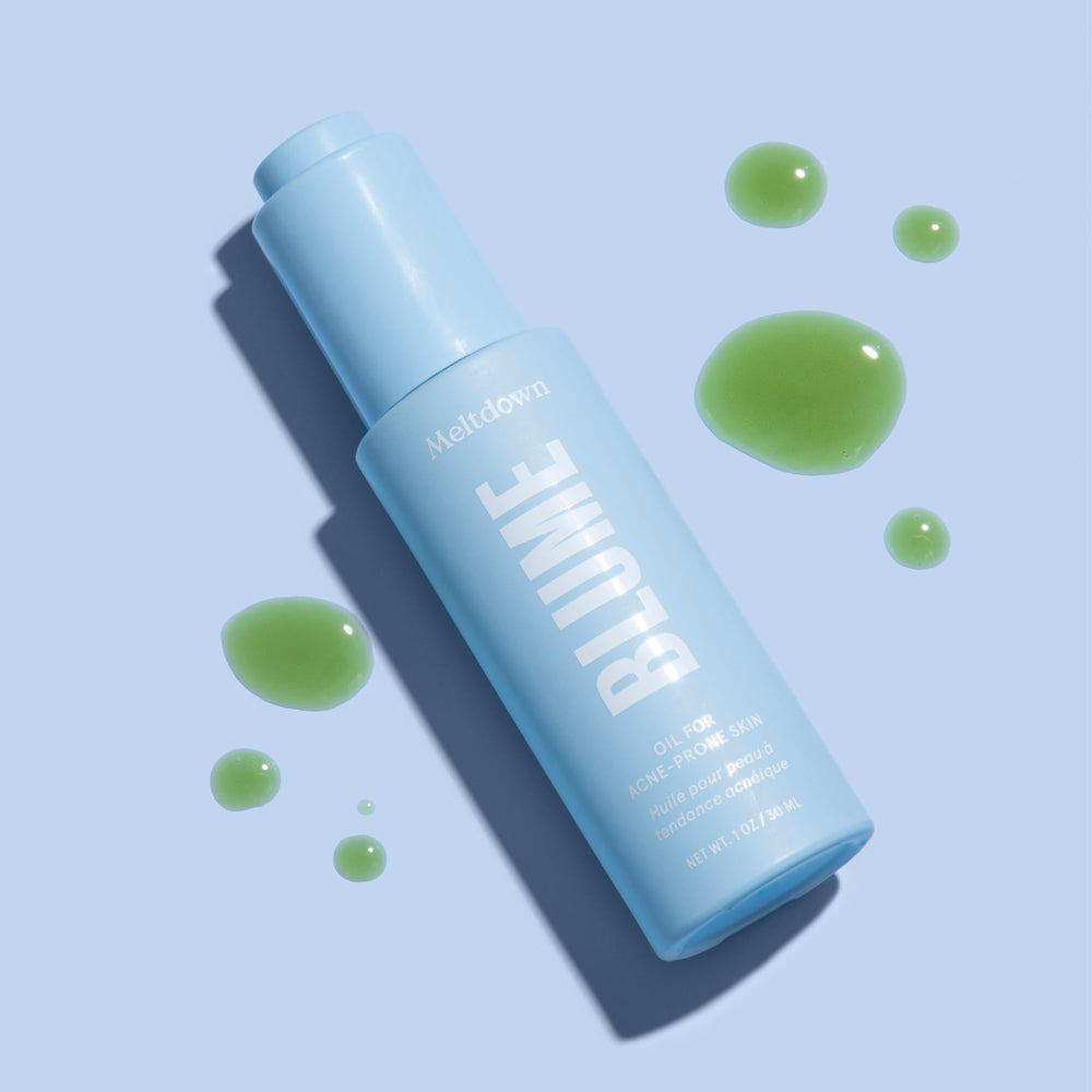 Blume Meltdown texture closeup reveals light, fast-absorbing serum.