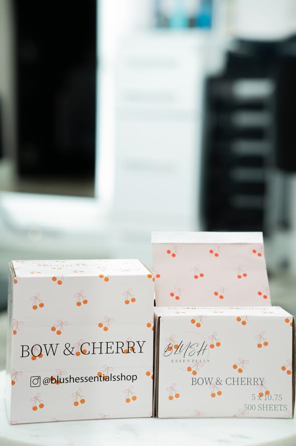 Bow&Cherry design hair foil sheets 500-count for uninterrupted salon coloring