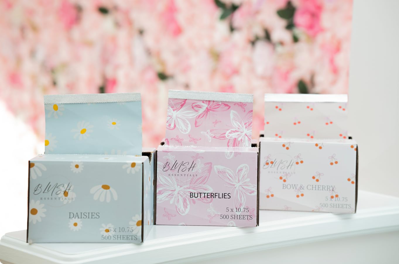 Blush Essentials Bow&Cherry foils in a sturdy pack for daily salon use