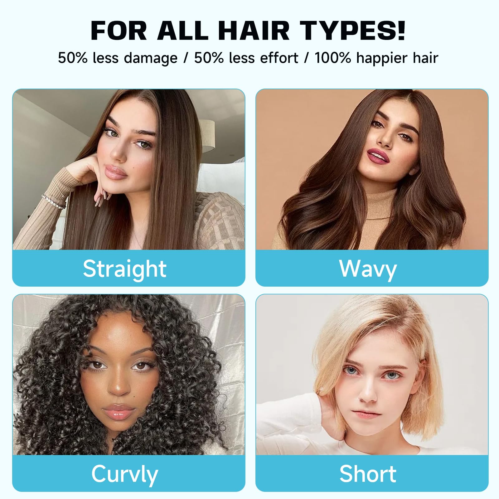 BMONATY curl brush in action adds volume and defines curls for bounce.