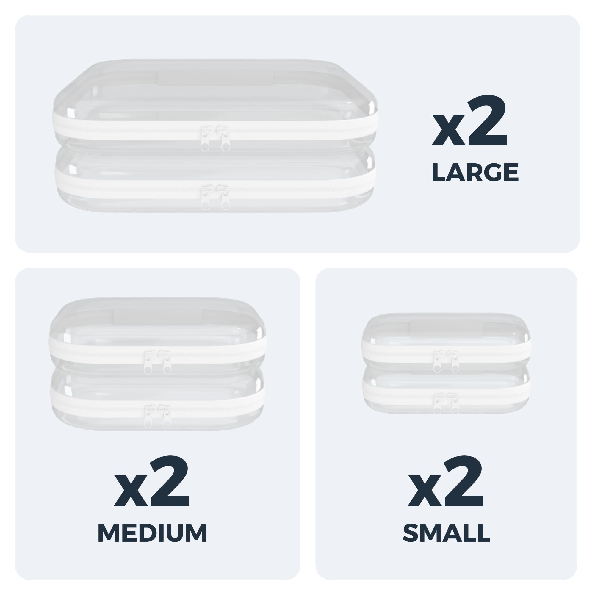 B'More Brands clear hard shell case, small 8-inch size, travel-friendly storage