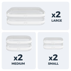 B'More Brands clear hard shell case, small 8-inch size, travel-friendly storage