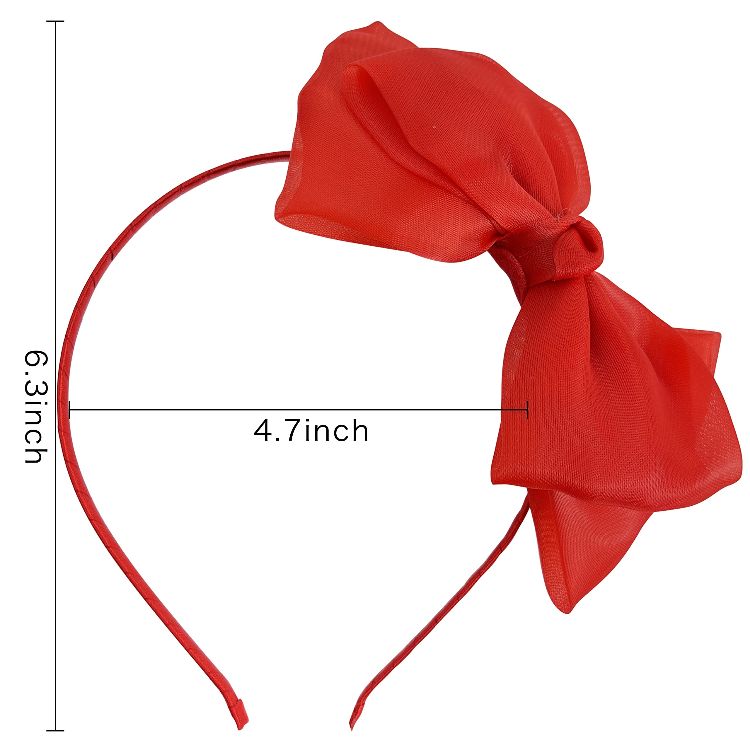 Bnikion red bow headband worn by model for everyday charm