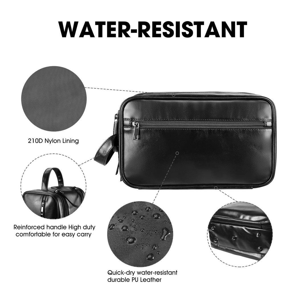 BNSPOCKET large cosmetic bag on travel scene demonstrating capacity for essentials.