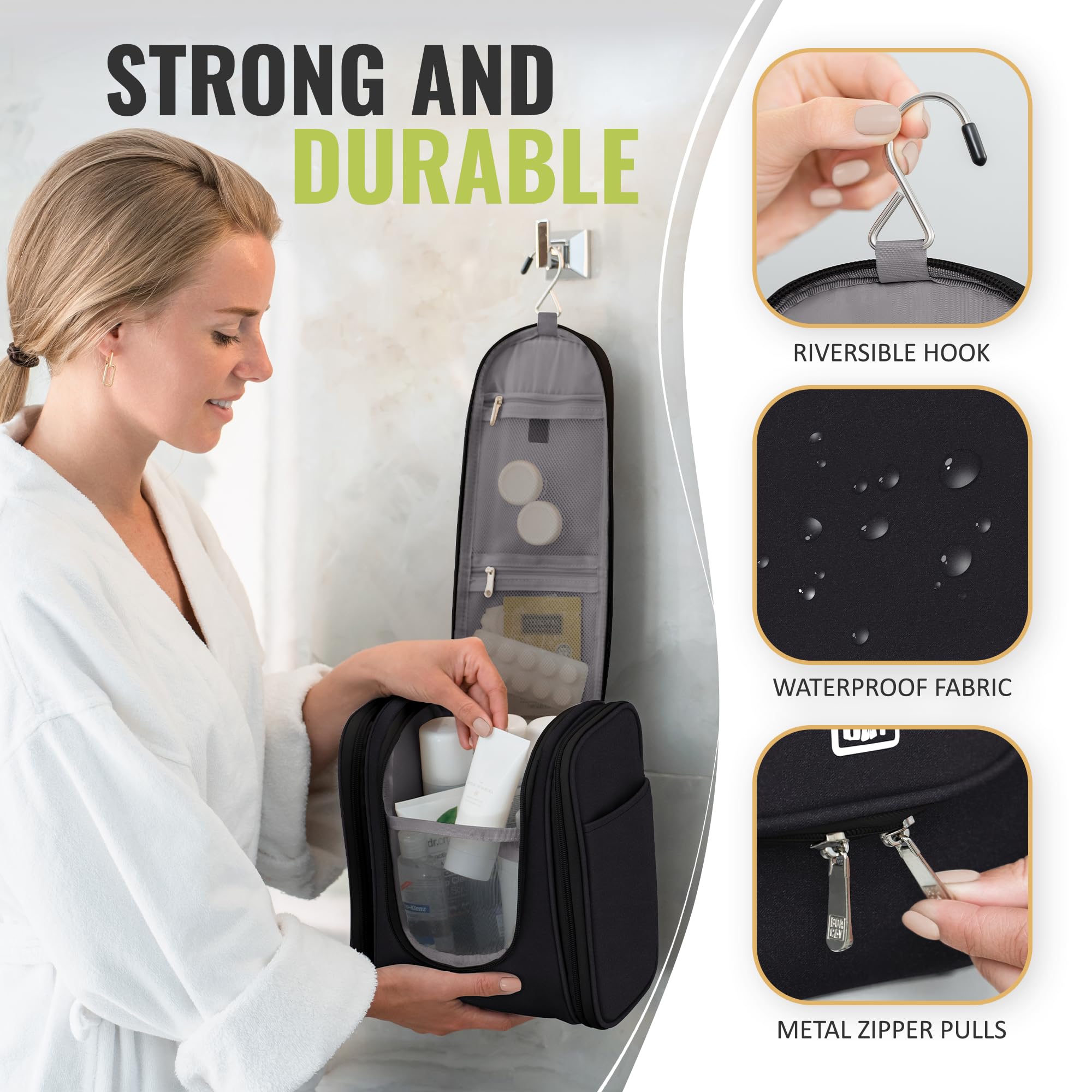 BOACAY compact size 8.5x4.7x10.2 inch fits many essentials