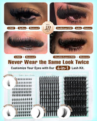 Boahankuke bottom lashes 5-7mm soften lash line for subtle definition.