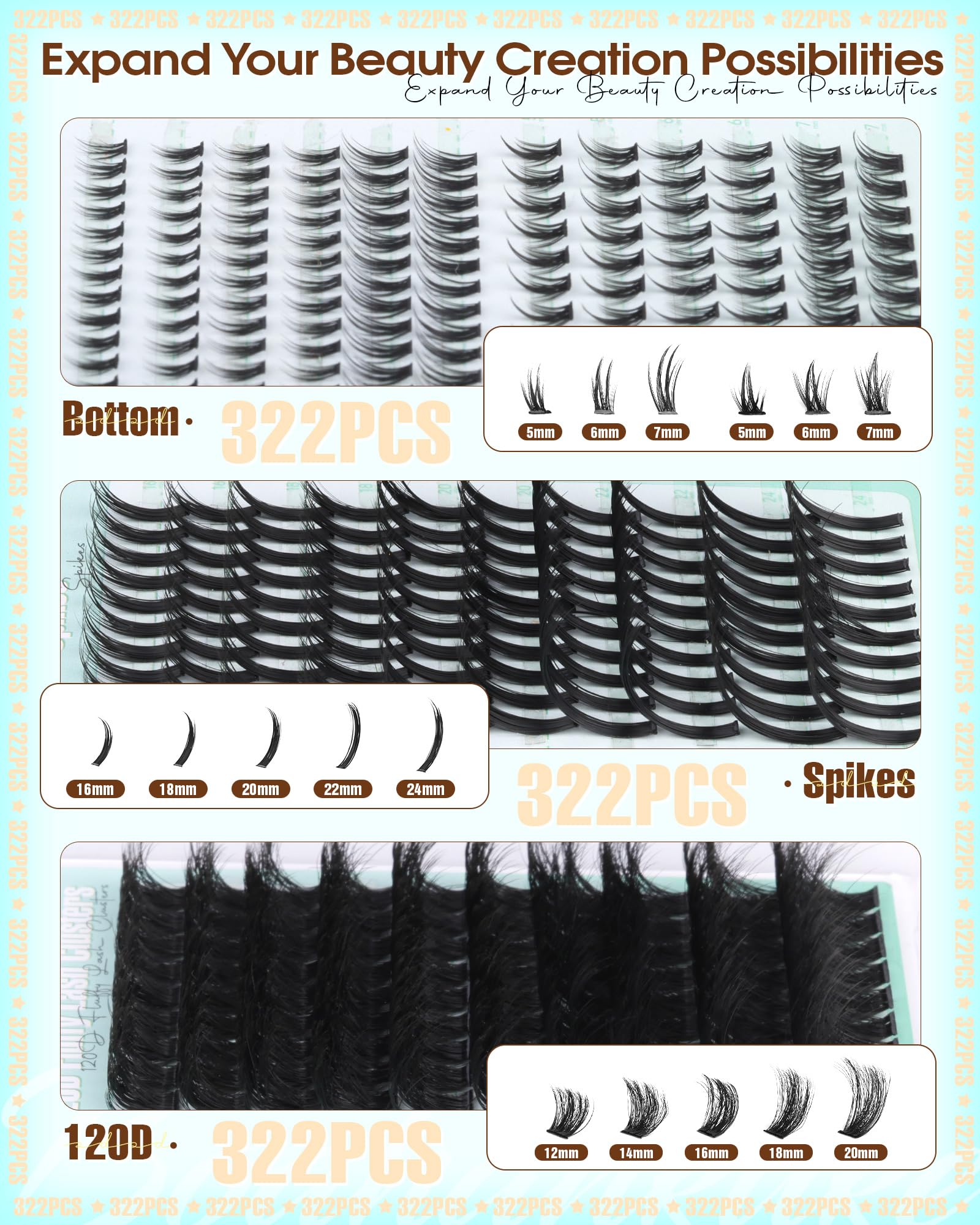 Boahankuke fairy cluster lashes provide multi-dimensional fullness for day-to-night wear.