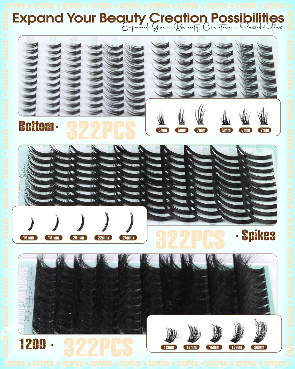 Boahankuke fairy cluster lashes provide multi-dimensional fullness for day-to-night wear.