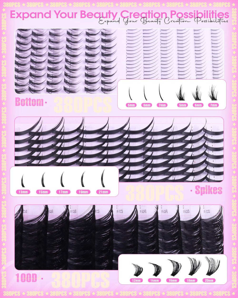 Boahankuke lash clusters kit includes 2-in-1 glue and tweezers for precise DIY application.