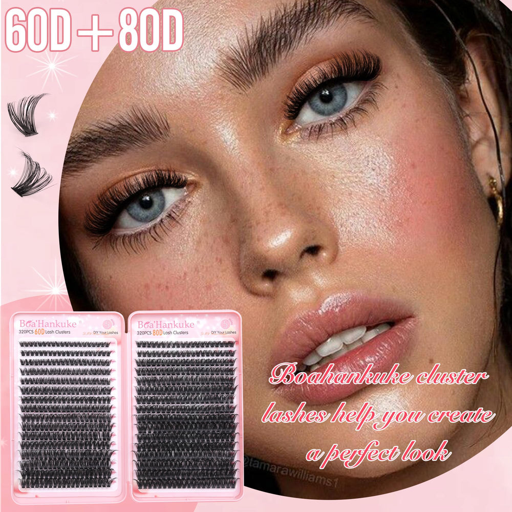 Boahankuke soft lightweight lash clusters comfortable all-day wear