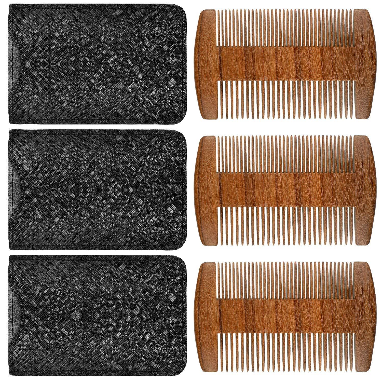 Boao beard comb three-pack sandalwood shown with gift-ready packaging for gifting