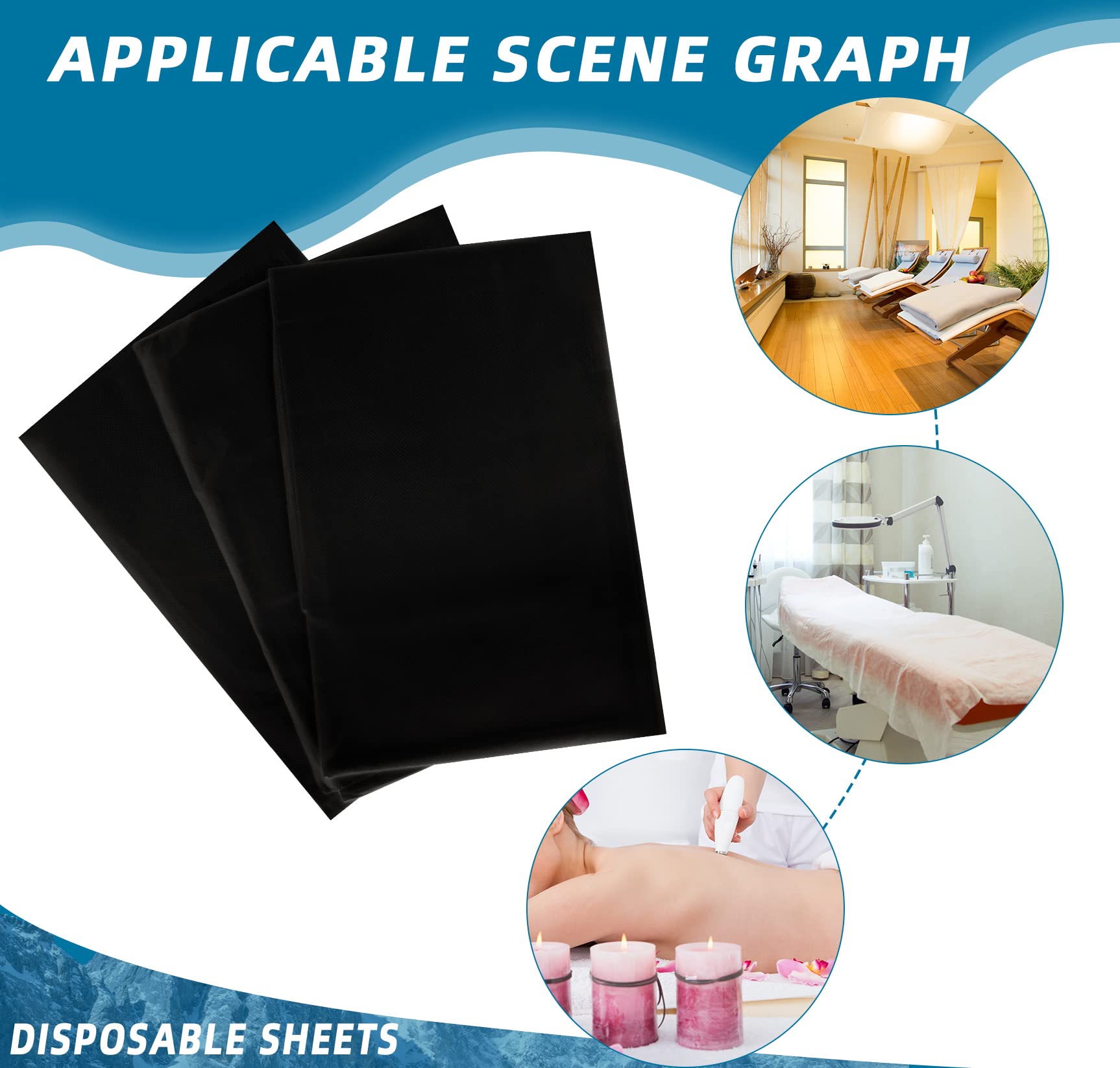 Boao bed sheet on clinic table demonstrates hygienic protection.