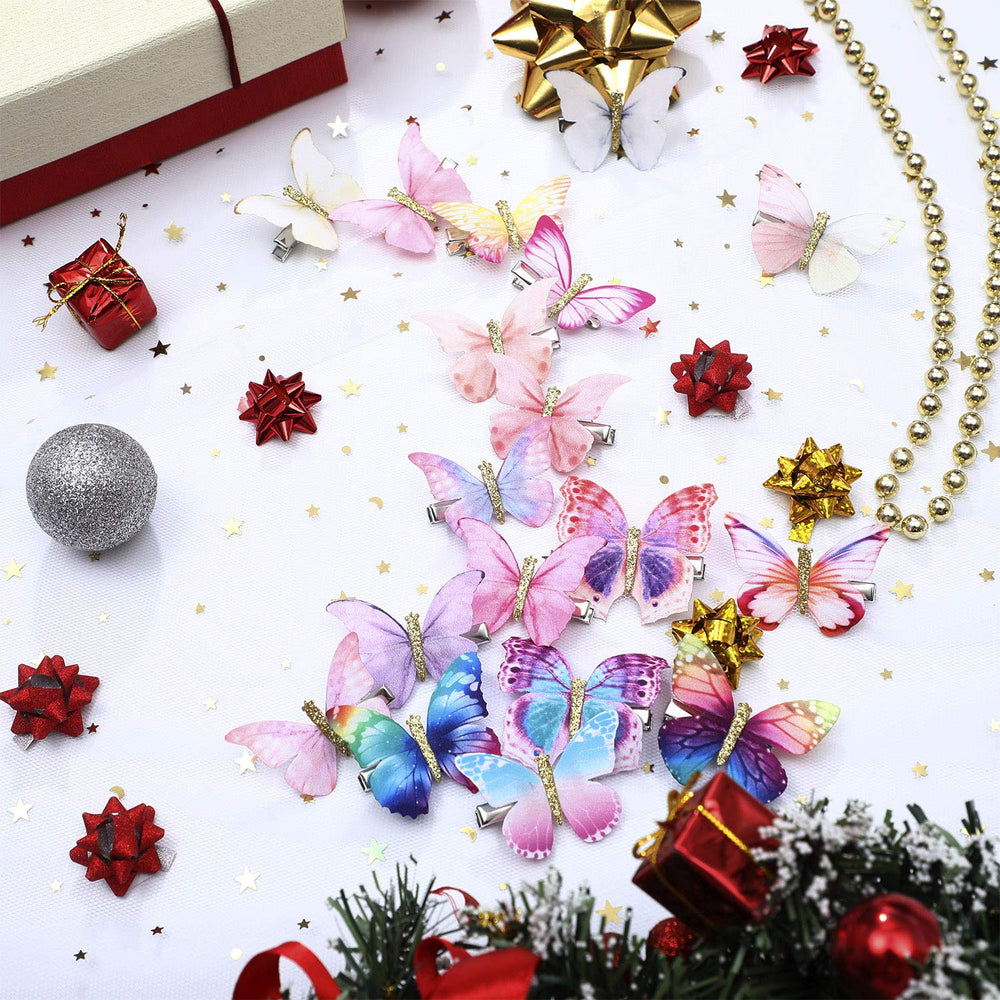 Boao glitter-detail butterfly clip for teens enhances party-ready hairstyles.