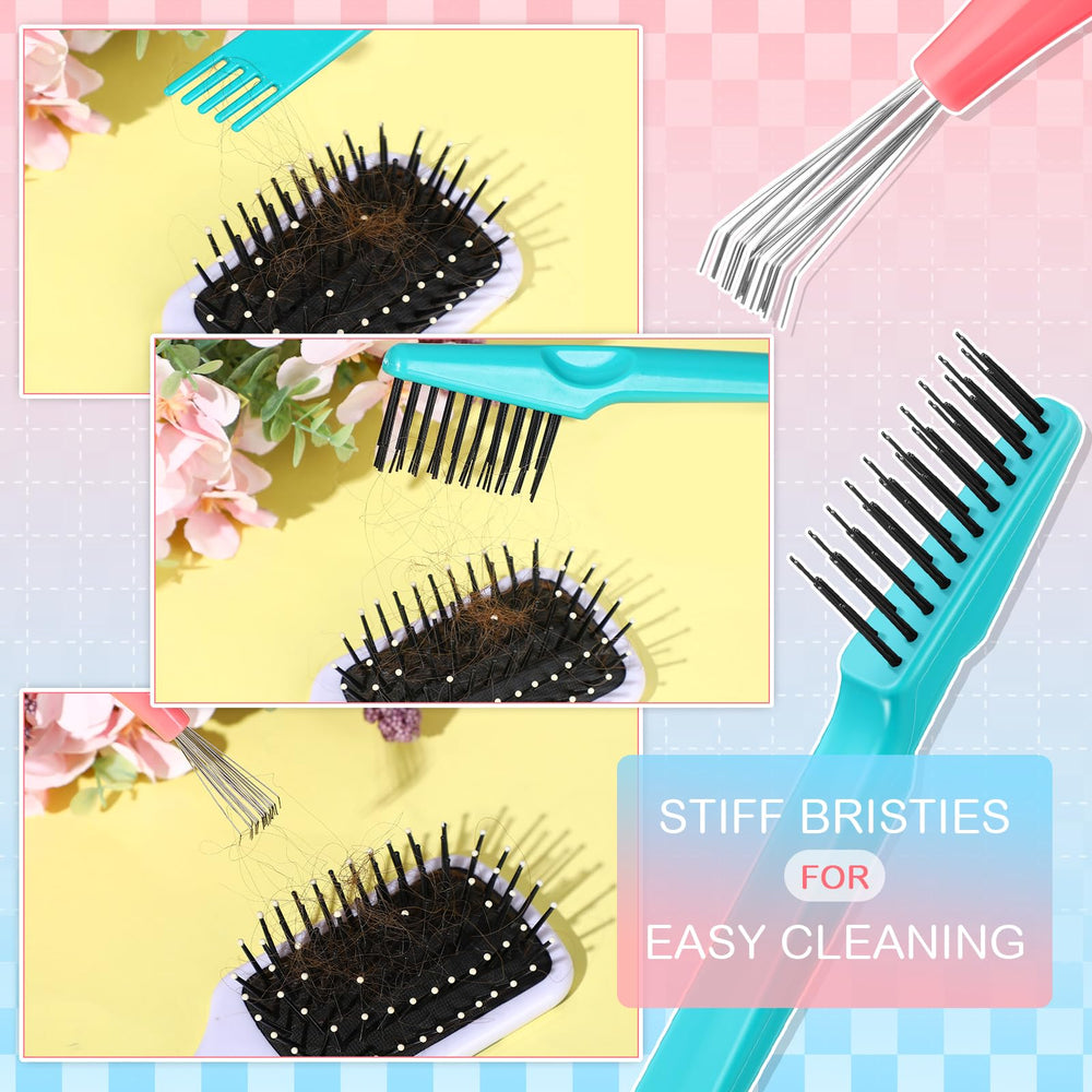 Boao hair brush cleaner double-headed green for versatile cleaning