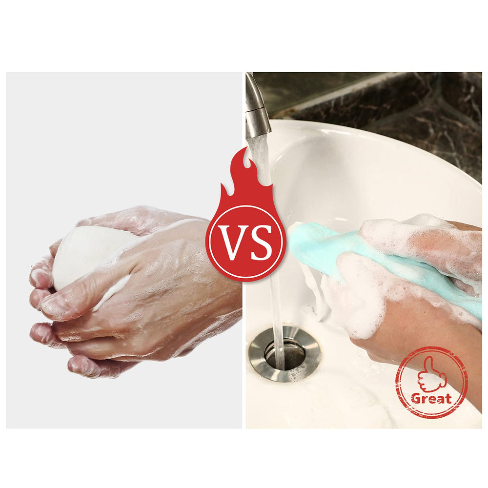 Boao mesh soap bag drying scene emphasizes mold-prevention and quick air-drying.