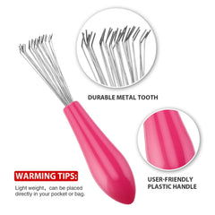 Boao metal wire rake helps lift stubborn hairs and dust