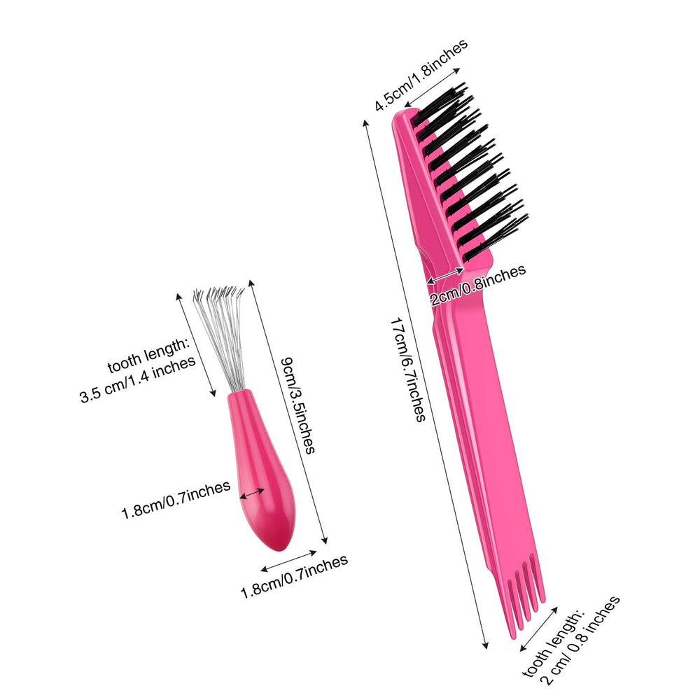 Boao mini hair cleaning brush in pink for portable touchups