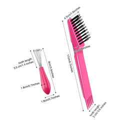 Boao mini hair cleaning brush in pink for portable touchups