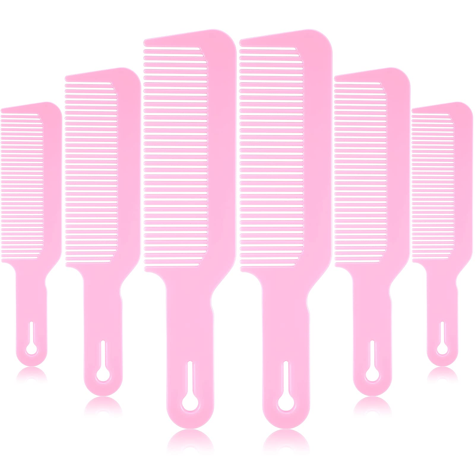 Boao pink hair combs with flat-top design for precise clipper cuts and shine.