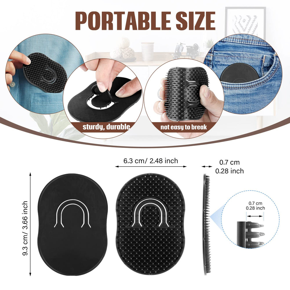 Boao pocket comb 12-pack black hand-use highlights easy grip