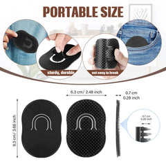 Boao pocket comb 12-pack black hand-use highlights easy grip