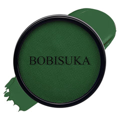 BOBISUKA dark green face paint palette swatches show bold color options for versatile looks.