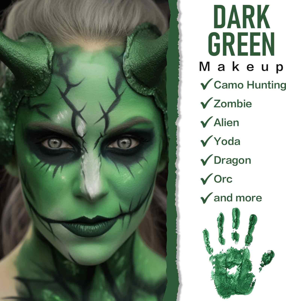 BOBISUKA zombie-gray face paint on cheek demonstrates undead look texture.