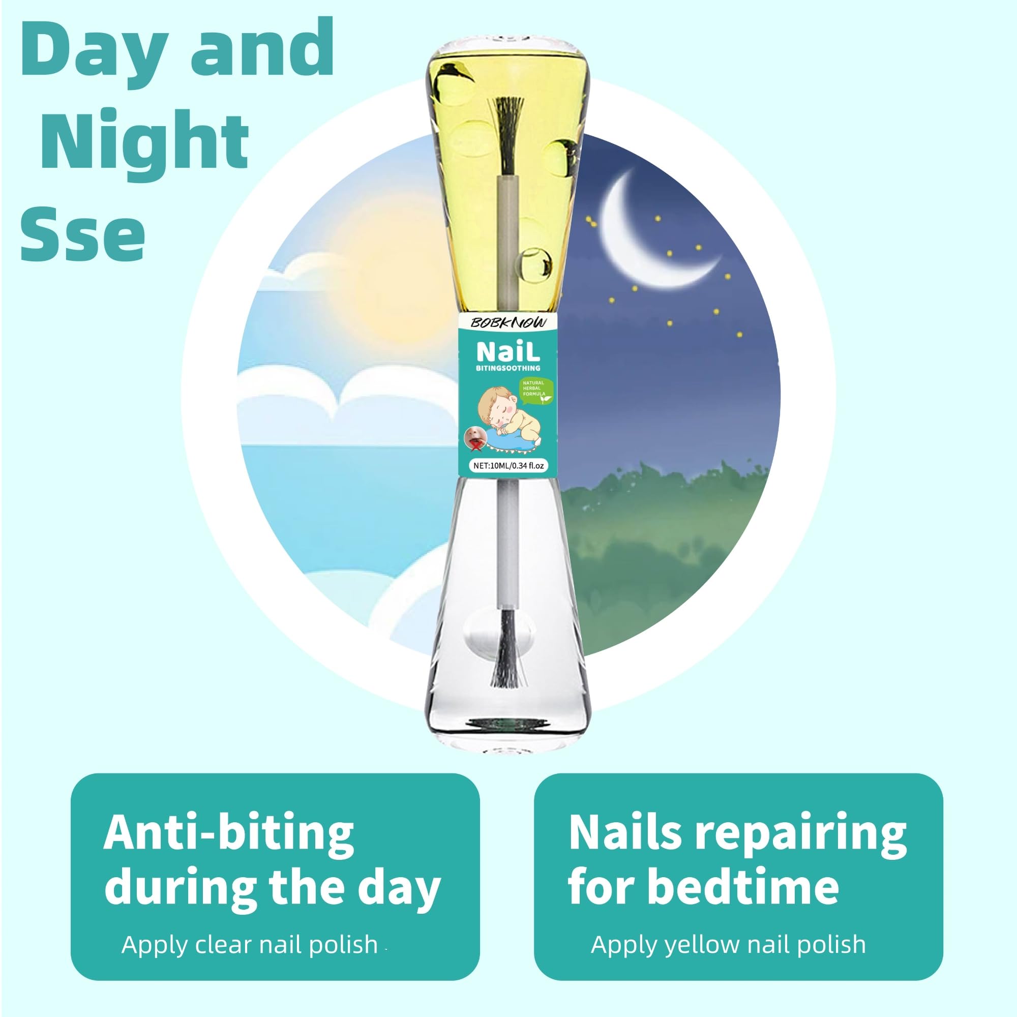 bobknow nail biting easy application illustrates simple use for kids