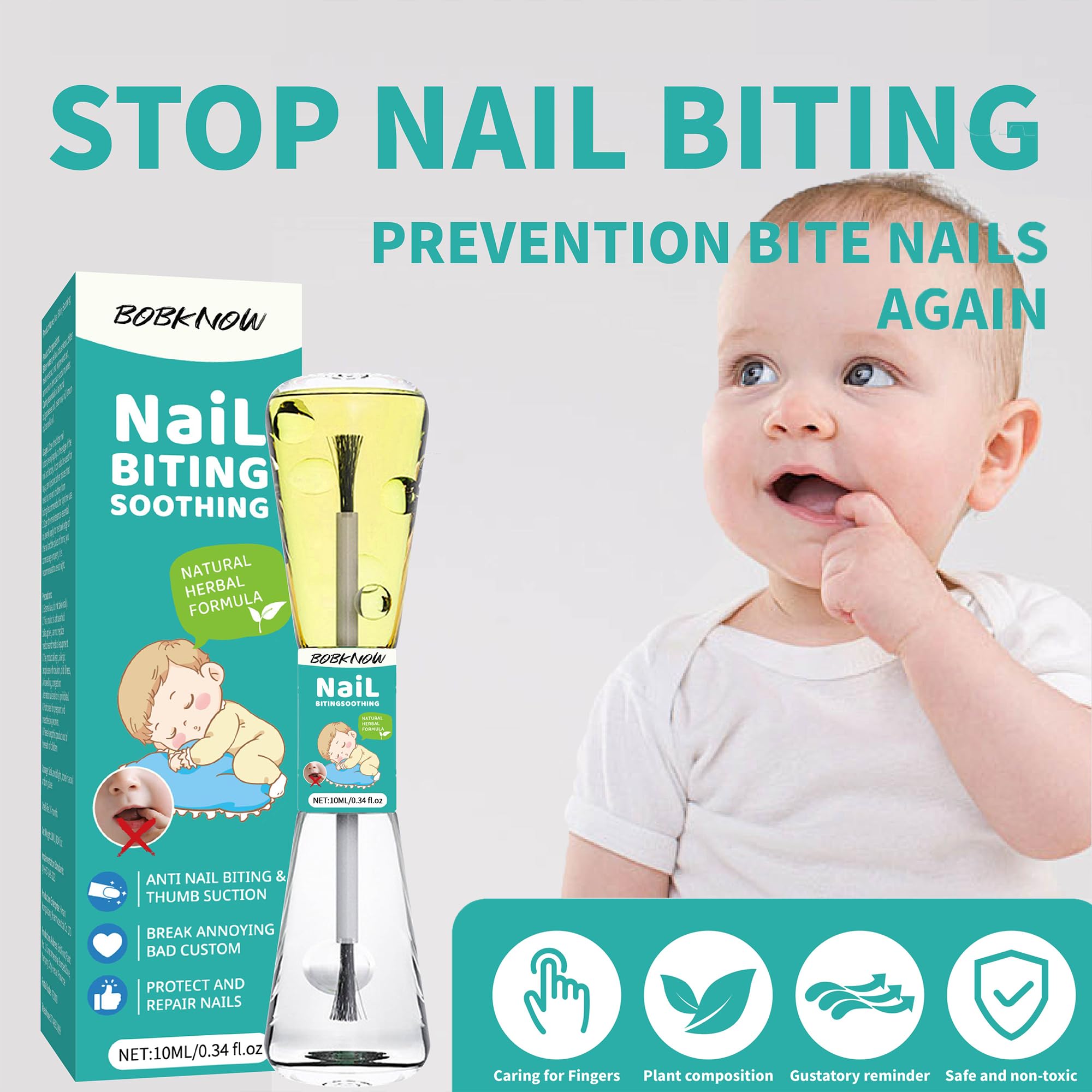 bobknow nail biting night yellow bottle highlights nighttime nourishment for nails