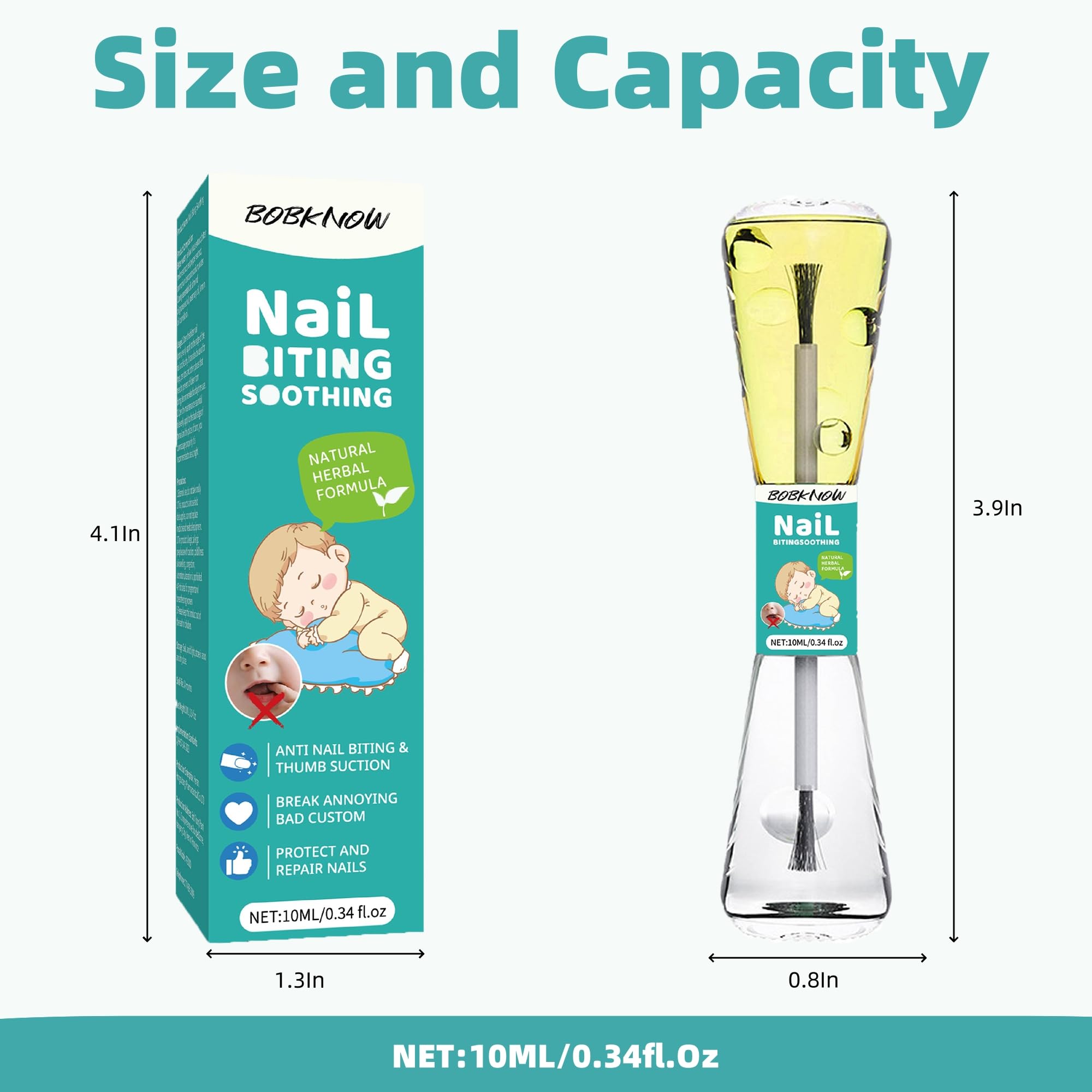bobknow nail biting packaging and usage instructions for safety