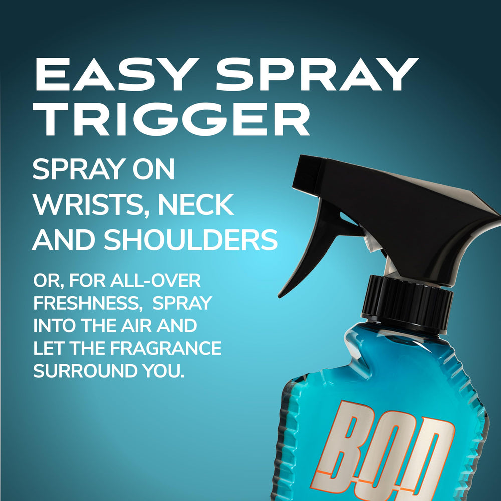 BOD man Fresh Blue Musk packaging box highlights premium fragrance for all-day wear.