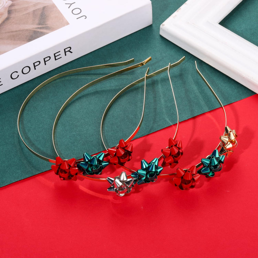 Boderier 3-pack red-green headbands perfect for Christmas parties and gifts.