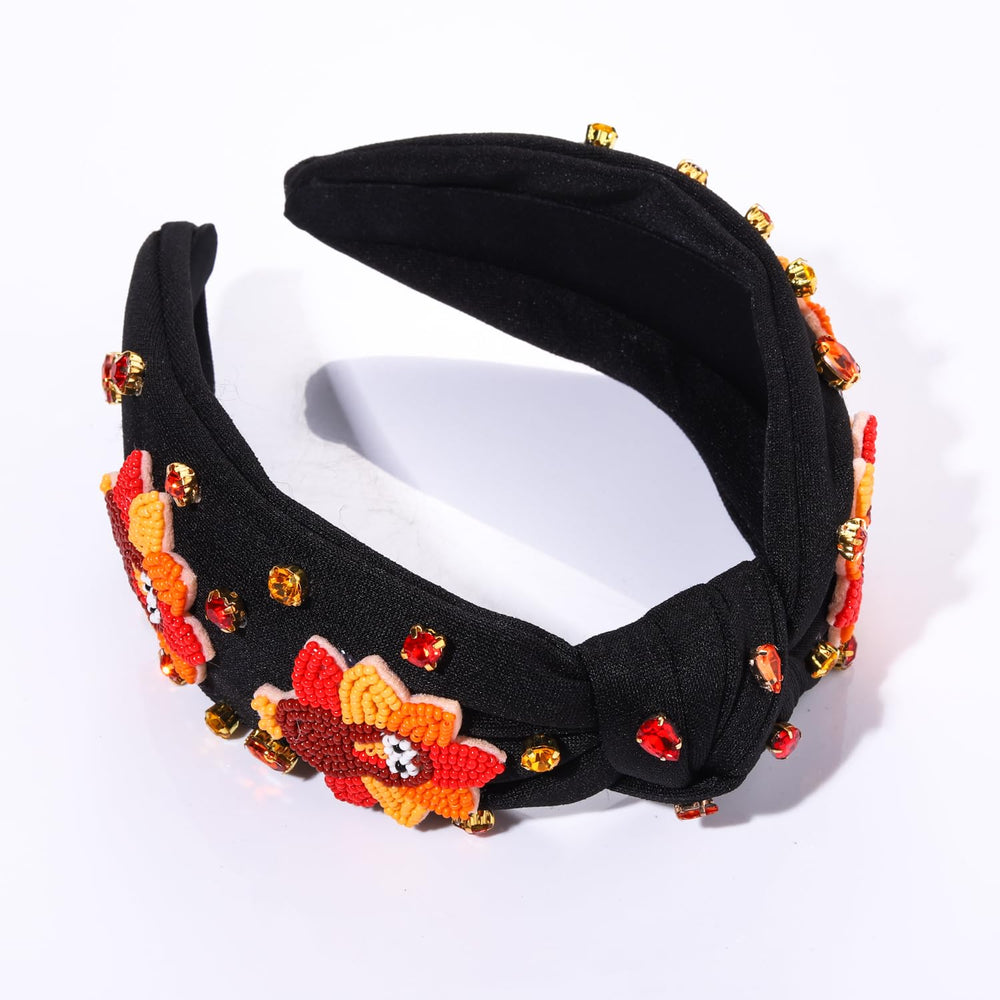 boderier Thanksgiving headband crystal rhinestones add sparkle for event photos