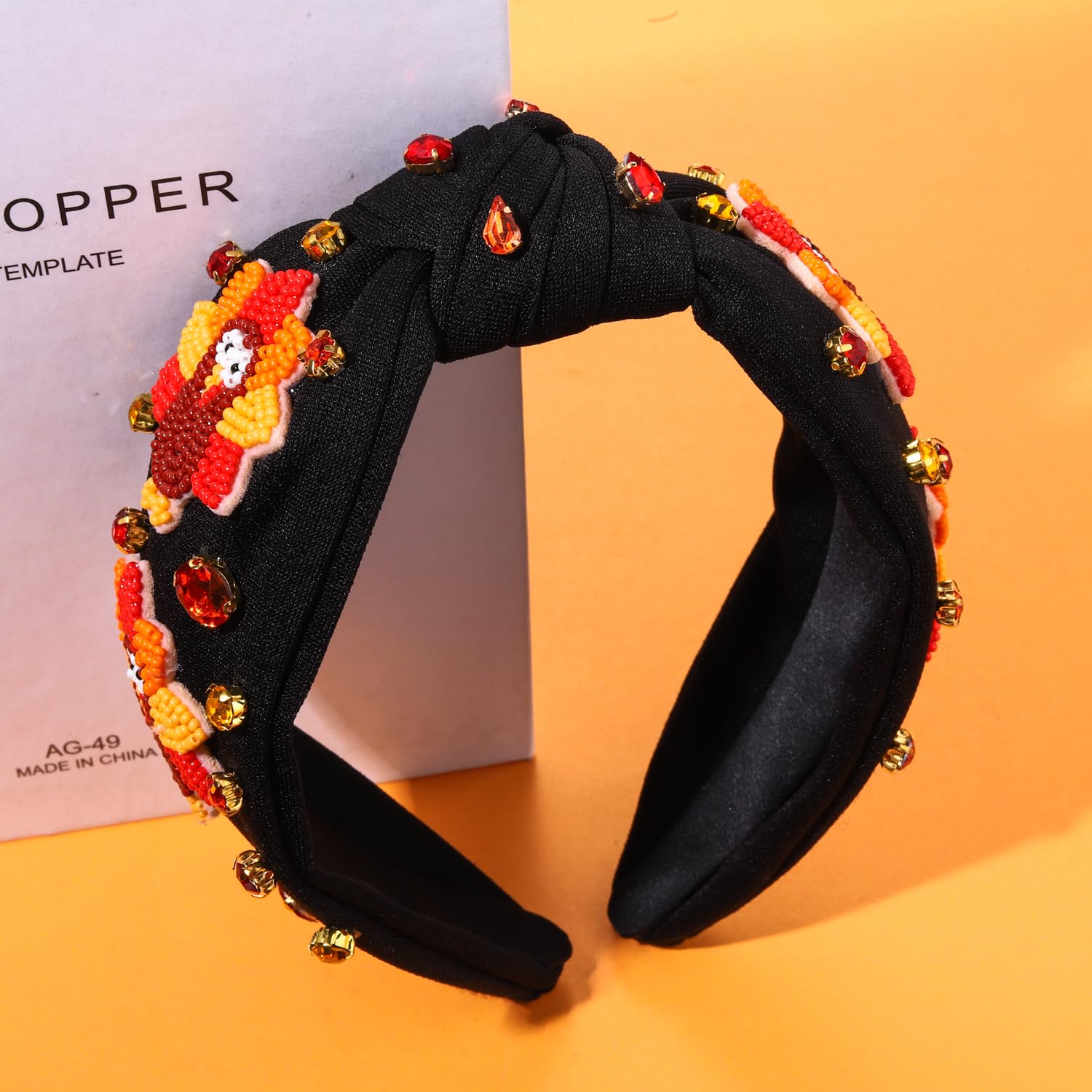 boderier Thanksgiving headband knit knots provides comfortable all-day wear