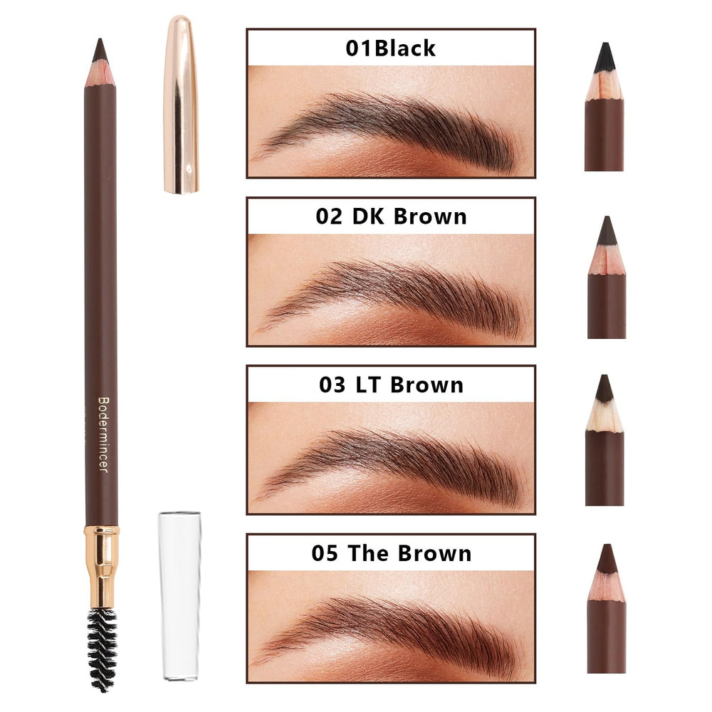 Bodermincer Eyebrow Pencil light brown swatch delivers soft, everyday brow color.