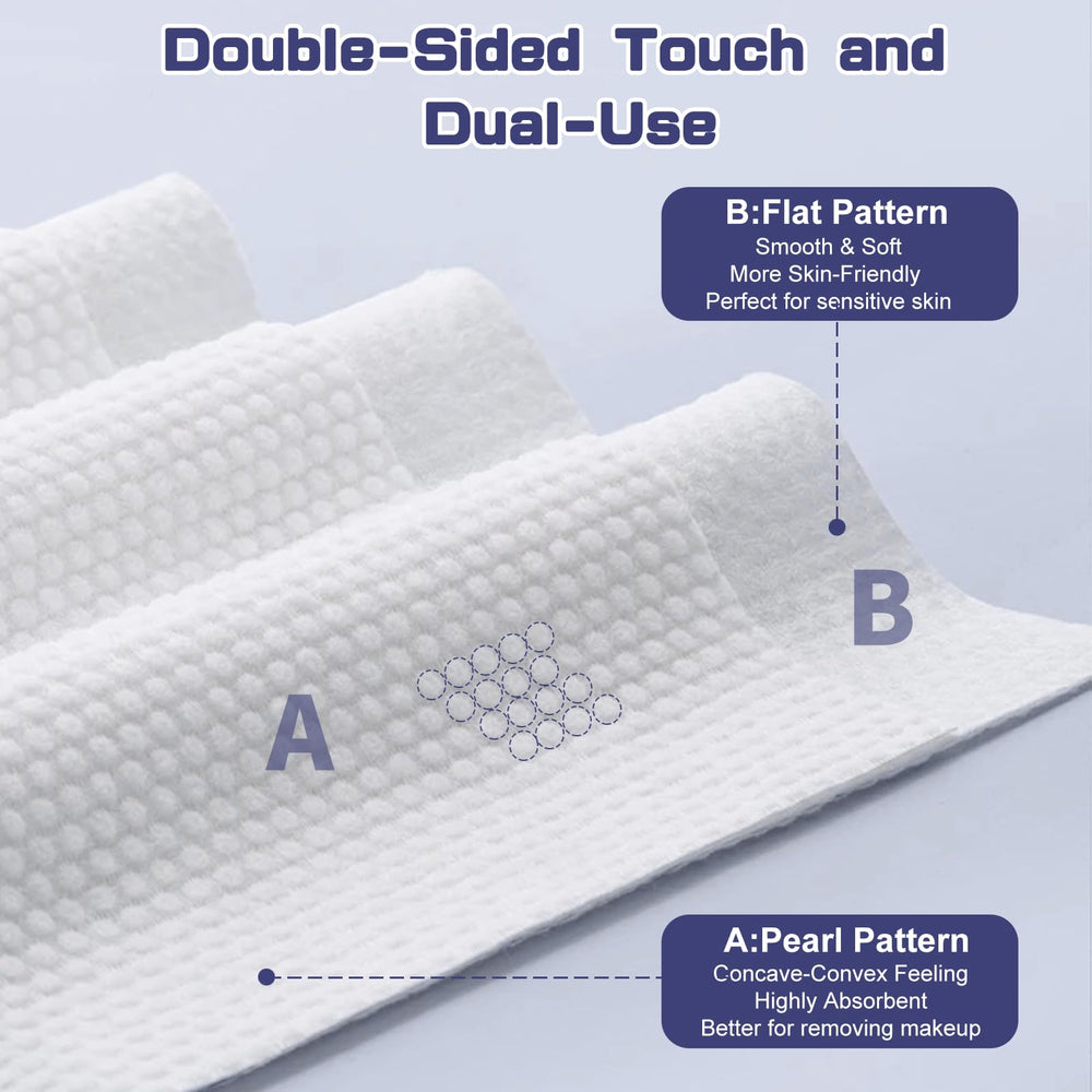BODFPPC Disposable Face Towel two-sided texture enables gentle wipe and deep cleansing