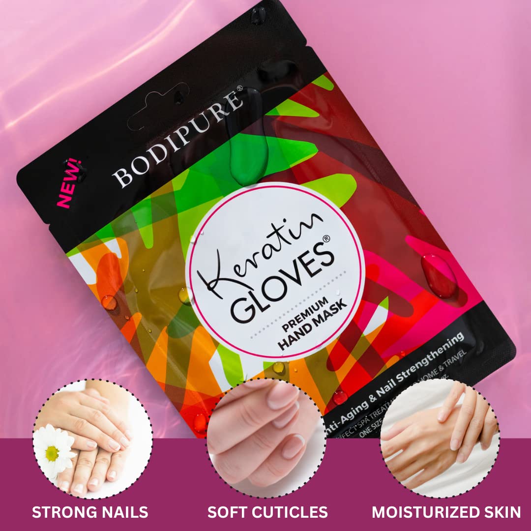 Bodipure Hand Mask Keratin Gloves suit all skin types for personalized care.