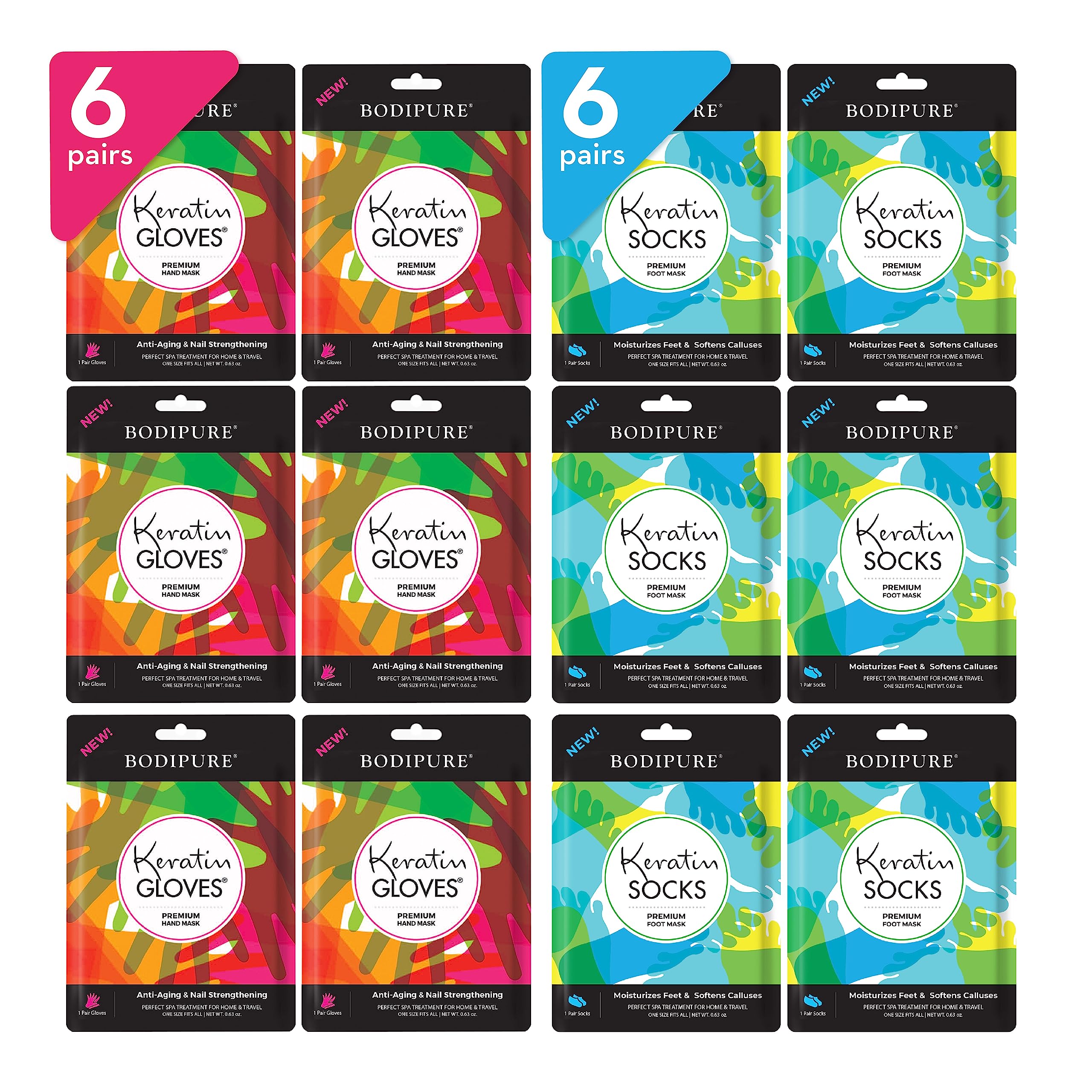 Bodipure Premium Hand Mask gloves deliver deep hydration for soft hands.